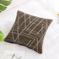 thumbnail image 3 of PiccoCasa Housse de Coussin en Polyester 18"x18 Pouces, Marron, 3 of 10