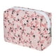 thumbnail image 1 of 1 Pc Bolsa Cosmética Portátil de Flores para Vacaciones y Viajes de Negocios Rosa de Poliéster, 1 of 3