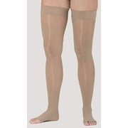 Medi Assure Thigh High, Open Toe, w/Silicone Top-Band, (Size: M) 30-40mmHg Beige
