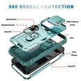thumbnail image 4 of Decase Shockproof Rugged Case with Built-in Ring Kickstand & 360° Full Protection Anti-Scratch Privacy Slide Cover for iPhone 16 Pro Max,Magnetic Car Mount Compatible, Card Slot Design,G, 4 of 9