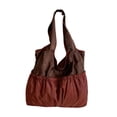 thumbnail image 2 of Bolso de hombro para mujer, estilo casual, ideal para otoño e invierno, para ir de compras, el trabajo, vacaciones o fiestas. Rojo oscuro, 2 of 7