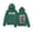 Green, variant on Men Full Zip Hoodie Letter & Skeleton Wing Print Jacket Kangaroo Pocket Drawstring Sweatshirt for Social Party