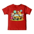 thumbnail image 1 of T-shirts Graphiques pour Petits Garçons de la Rentrée, Manches Courtes, T-Shirts pour Enfants, Chemise Douce et Décontractée, Chemise Imprimée Tendance, Vêtements, Rouge, Taille 5-6T, 1 of 5