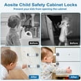 thumbnail image 5 of Cabinet Locks for Babies 6 Pack Child Safety Cabinet Locks Childproof Drawer Latches Baby Proof Straps Locks Adjustable Refrigerator Lock Door Lock for Furniture, Kitchen, Toilet, No Drilling, 5 of 5