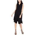 thumbnail image 1 of Rachel Roy Womens Crepe Shirt Dress, Negro, X-Large, 1 of 2