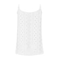 thumbnail image 6 of Camisole Tops for Women Casual Loose Eyelet Front Pleated Scoop Neck Spaghetti Strap Cami Tank Tops Summer Outfits, 6 of 6