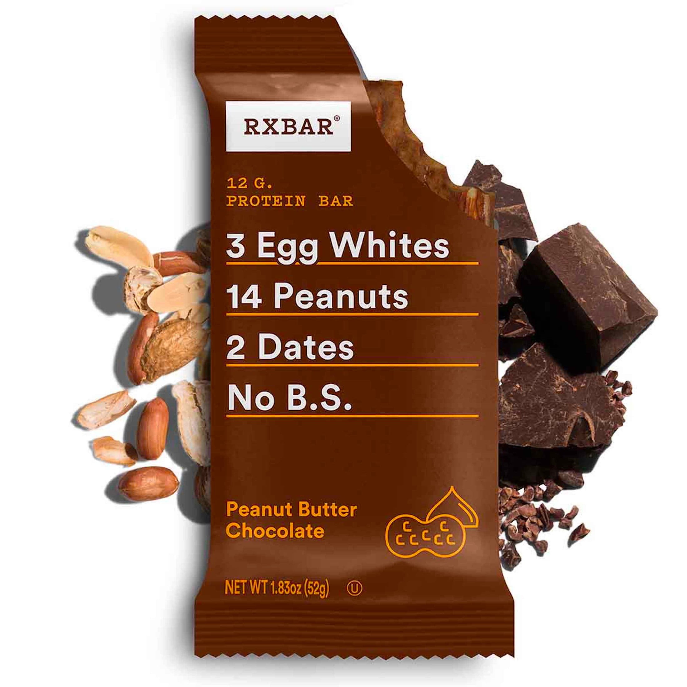 RXBAR Protein Bars Gluten-Free, Peanut Butter Chocolate, 11 Count