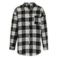 thumbnail image 6 of TMOYZQ Womens Long Sleeve Flannel Shirts Plaid Flannels Lapel Button Down Shacket Jacket Casual Boyfriend Blouse Tops Fall Clothes Outfits 2024 with Pocket, 6 of 6