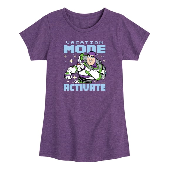 Toy Story - Vacation Mode Activate - Toddler Girls Fitted Short Sleeve T-Shirt