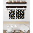 thumbnail image 3 of Easter Kitchen Dish Towels for Drying Dishes Set of 2, Spring Watercolor Bunny Eggs Flowers Black Waffle Weave Microfiber Hand Tea Bathroom Towels Quick Dry & Absorbent Towel 15.7x23.6, 3 of 7