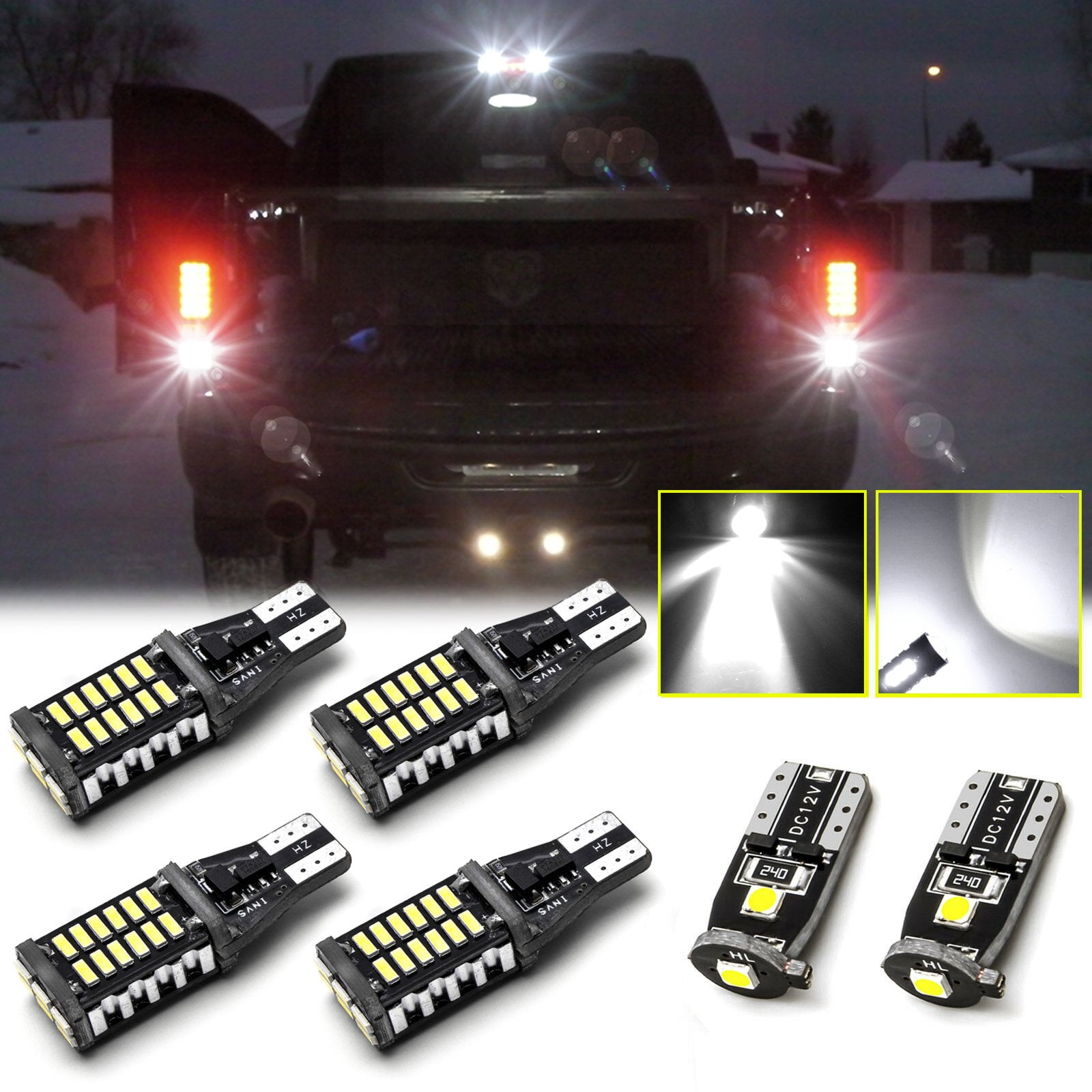 Xotic Tech LED High Mount Light + Backup Reverse Light + License Plate