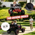 thumbnail image 6 of Xuanlur 24V Ride on Toys for Big Kids, 2 Seater Electric Car w/Parents Remote Control, 4 Wheel Suspension, Max 5MPH, Slow Start, 2X200W Motors, Bluetooth, Music, LED, Ride on UTV for Ages 3-6, Black, 6 of 7