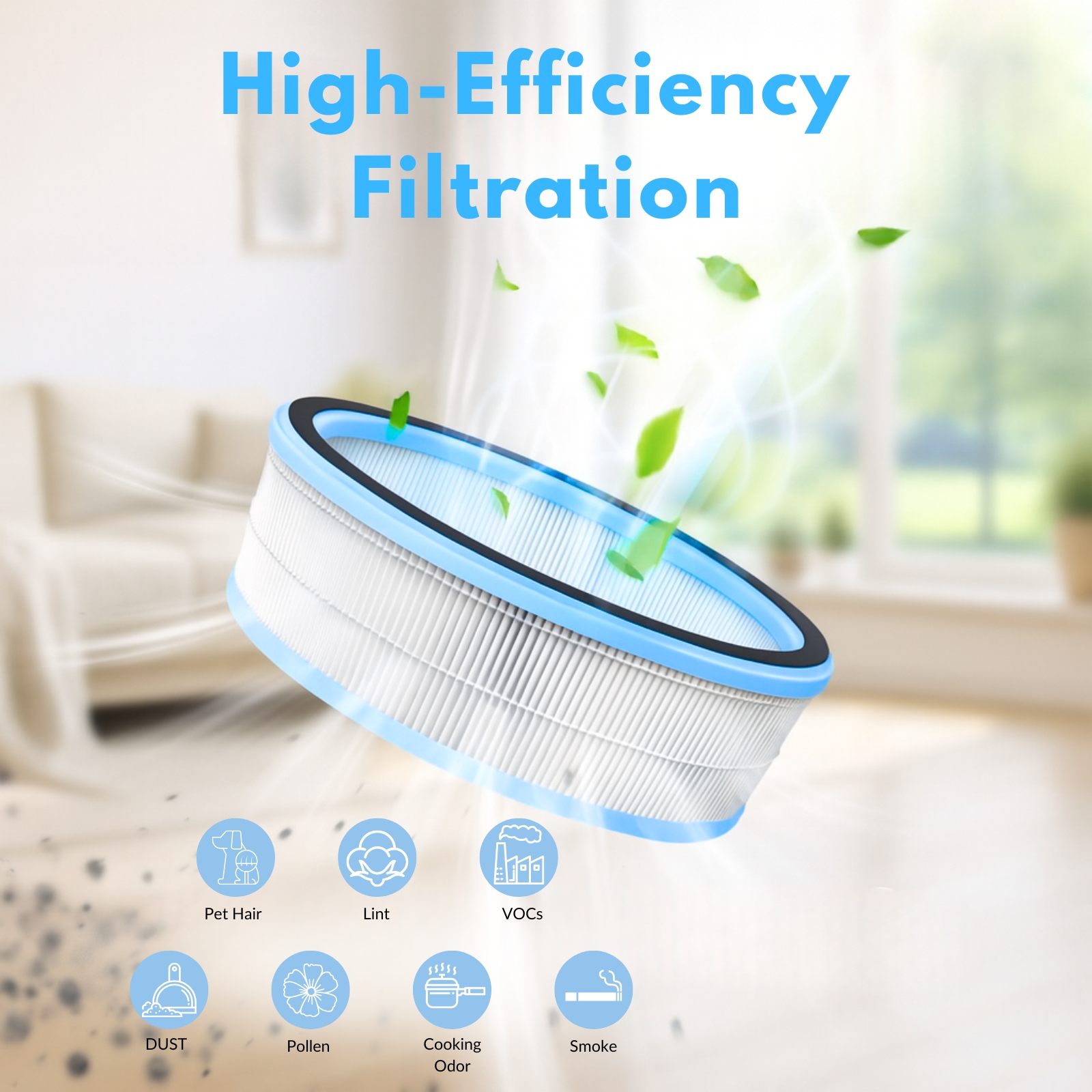 Nispira HEPA Filter Replacement Compatible with LEVOIT Sprout Evaporative Humidifier LEH-B381S, 2 Pack