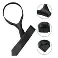 thumbnail image 4 of Corbata Fina Para Hombres De Negocios Auto Ajustable De Amarre De Fiesta Ropa Decoración Negro 140 x 5cm/55 x 2, 4 of 7