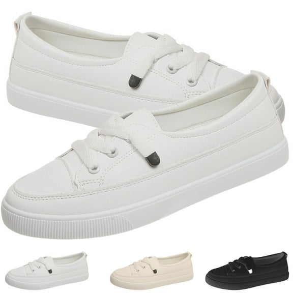 CHICVOMEY Fashion Sneakers for Women Low Top Slip On Sneakers Slip-Resistant Sole Tennis Sneakers for Walking & Standing