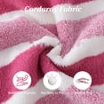 thumbnail image 7 of FEOLGEHLY Striped Designs Large Bath Towels, Corals Fleece, 55x27 inch Luxury Extra Large Bath Towels, Lighter Weight, Quicker to Dry, Super Absorbent, Oversize Bathroom Towels, Red, 7 of 7
