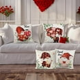 thumbnail image 4 of Valentines Day Pillow Covers 18x18 Inch Set of 4 Gnomes Love Heart Decorative Throw Pillow Covers Home Living Room Cushion Case Farmhouse Wedding Anniversary Decorations, 4 of 6