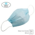thumbnail image 1 of 50PCS Disposable Mask 3-Ply Soft & Comfortable With Earloops, 1 of 5