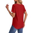 thumbnail image 6 of Aobny Hiking Women's Casual T-Shirt Red Tunic Tees Short Sleeve Flowy V-Neck Ladies Blouses, 6 of 9