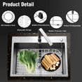 thumbnail image 5 of Protectores De Fregadero De 28.0 X 15.0 In Para Fregadero De Cocina, Protector De Fregadero De Acero Inoxidable Con Orificio De Drenaje Central, Rejilla Para Fregadero Para La Parte Inferior Del Frega, 5 of 5