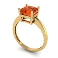 thumbnail image 2 of Clara Pucci 14K Yellow Gold 2ct Red Solitaire Ring for Women, 2 of 8