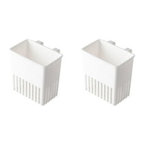 Cutlery Drying Rack 2-Pack - Utensil Drainer Basket for Sink, Compact Silverware Holder for Spoons, Forks, Knives & Chopsticks (White)