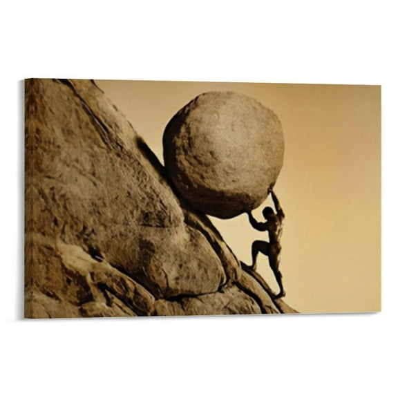 Ancient Greek Mythology Sisyphus Poster Gift Wall Decor Painting Poster Canvas Art Poster