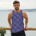 thumbnail image 6 of Honeii Lavender Flowers Pattern Men's Workout Tank Top Casual Sleeveless Gym Muscle Shirts Bodybuilding Tee-4X-Large, 6 of 7