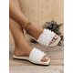 thumbnail image 1 of New Arrival Women's Flat Beach Flip Flops, Peep Toe, Fringe Tassel, Easy Slip-on, For Outdoor Wear, 1 of 4