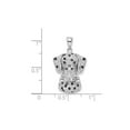 thumbnail image 3 of Sterling Silver Dalmatian Dog Pendant Necklace with Cubic Zirconia (CZ)s and Chain for Women, 3 of 5