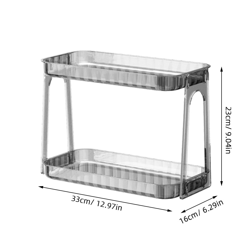 FRCOLOR Bathroom Counter Shelf Tiered Vanity Shelf Organizer Holder 2-Tier Kitchen Spice Rack