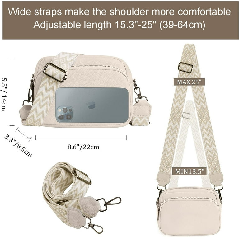 Zipper Crossbody Bag, Stylish Shoulder Bag With Wide Strap, Large Capacity  Daily Purse