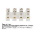 thumbnail image 2 of 20pcs Terminal Block Strip Flame Retardant Through-hole Wire Connection 10A Industrial Accessories (4in4out), 2 of 4