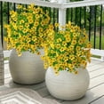 thumbnail image 5 of Ouuluon Artificial Plants Outdoor UV Resistant Faux Outdoor Plants, 22in Bouquet Yellow Floral Decor for Outdoor Courtyard Garden Yard Scenery, 5 of 6