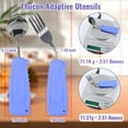 thumbnail image 2 of Ehucon Adaptive Utensils – Curved Angled Spoon and Fork  Set Weighted Non-Slip  for Hand Tremors, Arthritis & Parkinson’s, 2 of 6