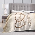 thumbnail image 3 of Personalised Anniversary Blanket with Name Gift Blanket for Valentine's Day, Birthday, Wedding Photo Blanket for Couples (1 Photo/Date), 3 of 6