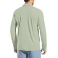 thumbnail image 5 of WTOBBY Men's UPF 50+ Long Sleeve Golf Shirt with Raglan Design, Lightweight Comfort, and Quick Dry Performance for Casual Athletic Wear in Sun ,Light Green XL, 5 of 7