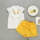 thumbnail image 2 of Odeerbi 2-8 Años Niñas Trajes de Verano Camisetas de Tirantes de Algodón Con Volantes Bordados Pantalones Cortos Conjunto de Dos Piezas Sin Mangas, 2 of 9