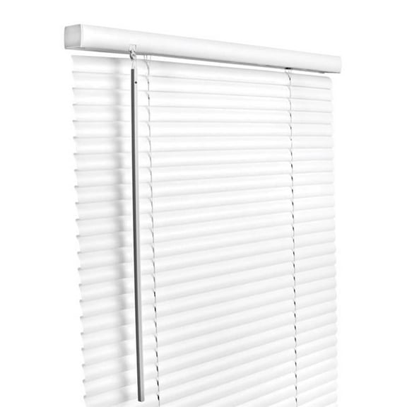 Vinyl 1 in. Mini-Blinds, 32 x 64 in. White Cordless