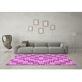 thumbnail image 3 of Ahgly Company Indoor Round Abstract Purple Modern Area Rugs, 5' Round, 3 of 4