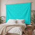 thumbnail image 3 of Turquoise Plaid Tapestry for Bedroom Wall Hanging Tapestry, Geometric Leaf Diamond Morocco Abstract Ceiling Backdrop Tapestries Poster Blanket Wall Decor for Teens Room Living Room Dorm 55" x 73", 3 of 8