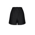 thumbnail image 5 of UAMVSH Shorts for Women Casual Summer Ruffled Waist Shorts Lightweight Textured Wide Leg Shorts Comfy Vintage Clothes, 5 of 6