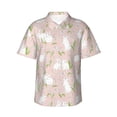 thumbnail image 2 of Picia Rabbit Gentle Cotton Regular Fit Short Sleeve Casual Hawaiian Shirt for Men-Small, 2 of 9