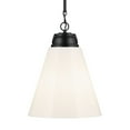 thumbnail image 3 of 52662BK Kichler Lighting Marsailli - 1 Light Pendant-19.75 Inch Tall and 15.75 Inch Wide-Black Finish-Cased Opal Glass Color, 3 of 7