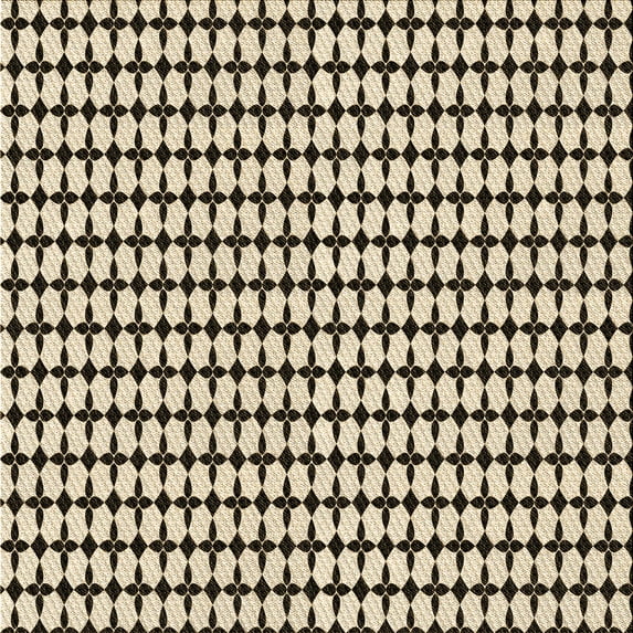 Ahgly Company Indoor Square Patterned Vanilla Gold Area Rugs, 5' Square
