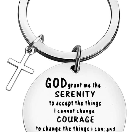 ALmi Inspirational Gift Serenity Prayer Keychain God Grant Me the