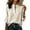 Beige_#01, variant on Heavy Industry Stand Collar Embroidered Blouse, V-Neck Womens Floral Print Long Sleeve Blouse Elegant Spring Top,Brown M