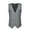Gray, variant on Men's Pockets V Neck Single Breasted Wedding Vest Waistcoat with Chain