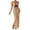 Khaki, variant on Levmjia Women's Halter Neck Cover Up Dress Bow Tie Front Slit Beach Dress Sexy Hollow Out Swimwear Coverup for Summer Vacation