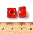 thumbnail image 2 of 20pcs Handmade Lampwork Beads Cube Red 8.5~10x8.5~10.5x8~10.5mm Hole: 4mm, 2 of 2